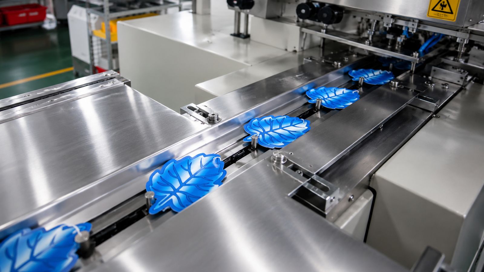 Hanging air fresheners on a production line